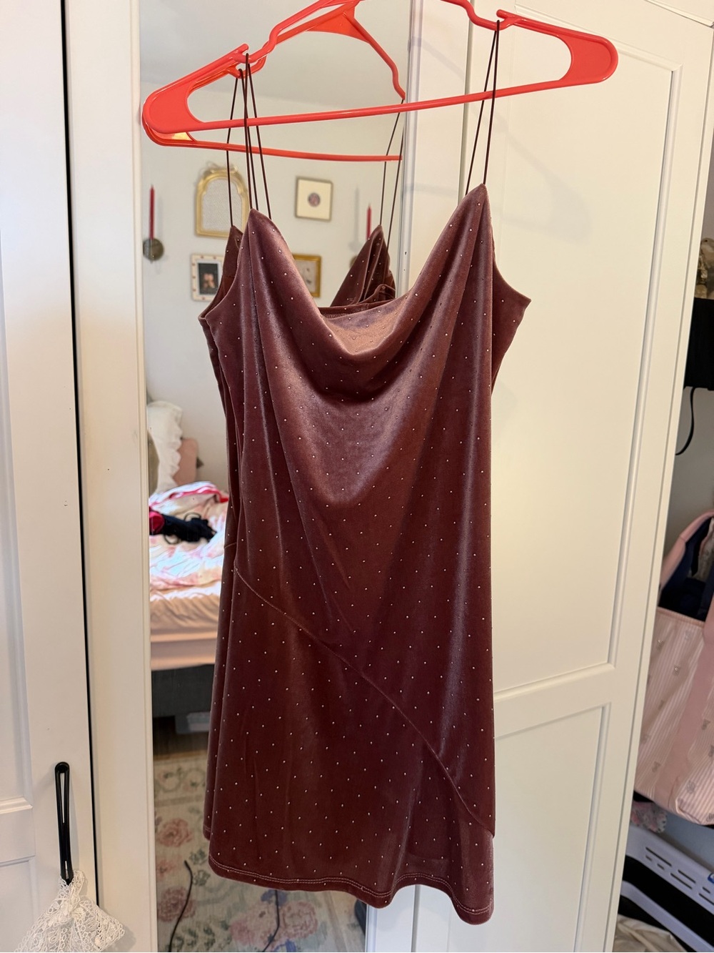 Homecoming Velvet Mini Dress in Deep Burgundy